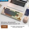 Wireless Keyboard Gaming Dual Mode Bluetooth Keyboard With Rainbow Light RGB PBT Ballcaps Silent Of 10