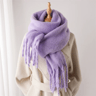 Cashmere Winter Scarf For Women Soft Thick Blanket Shawl With Tassels 14
