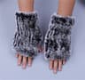 WinterRex Rabbit Fur Fingerless Gloves Soft Fluffy Fur Wrist Warmers For Women 0