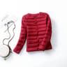Womens Ultra Lightweight Packable Puffer Coat  Slim Fit White Duck Down Winter Jacket 6