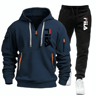 Men Sportswear Zip Hoodie And Sweatpants Jogging Outfit 6