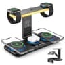 Foldable Wireless Charger With Clock Night Light  Magnetic Charging Station 2