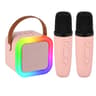Portable Karaoke Machine With Dual Wireless Microphones Bluetooth Speaker RGB Lights 6