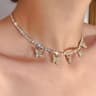 Elegant Butterfly Pendant Necklace With Crystal Tennis Chain Rhinestone Choker Party Jewelry For Wo 1