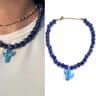 Colorful Fish Pendant Necklace With Glass Beads Ocean Jewelry For Women Summer Gift 1