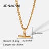 Stainless Steel T Bar Necklace For Women Figaro Chain Layering Necklace With Modern Punk Style 3