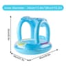 Inflatable Pool Float With Canopy Shade Floating Pool Lounge Chair With Back Support 4