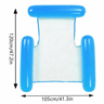 Portable Inflatable Water Hammock Mesh Pool Float With Backrest For Ultimate Summer Relaxation 4