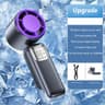 Handheld Fan Rechargeable Turbo Fan With Ice Cooling  USB C Portable Cooling Fan 1