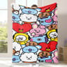 BTS Cozy Flannel Throw Blanket Soft BTS Blanket For Sofa Bed  K Pop Fans 2