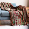 Boho Throw Blanket Soft Knitted Blanket With Tassels Lightweight Acrylic Summer Throw 1