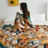 Nordic Cotton Gauze Throw Blanket Soft Boho Sofa  Bedspread For All Season Comfort 0