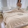 Cozy Double Sided Sherpa Blanket  Flannel Throw Blanket Ultra Soft Warm Fleece Bed Blanket 0