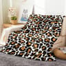Cow Print Flannel Throw Blanket Soft Fleece Cowhide Pattern All Season Blanket For Sofa Bed  Travel 7