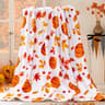 Cozy Fall Throw Blanket Soft Pumpkin Throw Blanket For Halloween  Autumn Home Decor 3
