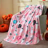 Cozy Halloween Throw Blanket Spooky Ghost Bat  Pumpkin Lightweight Blanket For Couch Bed  Travel 5