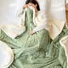 Double Sided Lamb Fleece Blanket Thick Jacquard Throw For Sofa Bed  Office Naps 0
