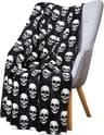 Black Bat Throw Blanket Soft Bat Throw Blanket Flannel Gothic Fleece For Sofa Bed  Travel 1