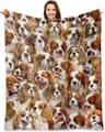 Dog Throw Blanket For Dog Lovers Cute Dog Pattern All Season Cozy Sofa  Travel Blanket 2