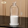 Rotating Toothbrush Holder And Makeup Brush Organizer With Dustproof Sliding Cover 0