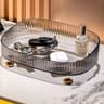 Elegant Clear Makeup Organizer And Perfume Organizer With Gold Stand Vanity Tray 4