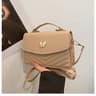 Everyday Chic Womens PU Leather Handbag Large Capacity Square Tote Bag 7
