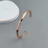 Mobius Gold Plated Stainless Steel Bracelet For Women Waterproof Punk Cuff 5