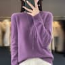 Womens Merino Wool Sweater Soft Crew Neck Winter Pullover 4