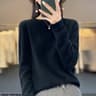 Womens Merino Wool Sweater Soft Crew Neck Winter Pullover 6