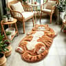 Cozy Cat Shaped Rug Soft Plush Non Slip Bedside Mat For Bedroom And Living Room 0