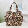 Retro Leopard Print Large Capacity Lunch Tote Bag With Storage Pouch 3