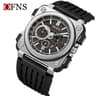 Bold Dial Mens Quartz Watch With Silicone Strap 7