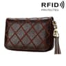 Portable Leather Cosmetic Bag With Zipper Purple 9
