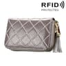Portable Leather Cosmetic Bag With Zipper Purple 12
