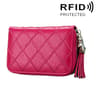 Portable Leather Cosmetic Bag With Zipper Purple 16