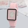 Minimalist Square Womens Quartz Watch With Soft Silicone Strap 3