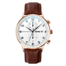 Classic Mens Leather Strap Watch With Chronograph Date And Water Resistance 1