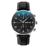 Classic Mens Leather Strap Watch With Chronograph Date And Water Resistance 4