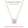 Rose Gold D Color Moissanite Pendant Necklace Sterling Silver 3