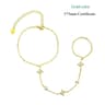 Gold Plated Moissanite Bracelet Adjustable Sterling Silver Jewelry 5