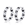 Moissanite Hoop Earrings Sterling Silver Wedding Jewelry 0