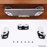 Under Desk Laptop Mount Carbon Steel Shelf Holder With Anti Scratch Silicone 7