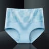 Cotton High Waisted Abdominal Underwear Light Blue