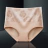 Cotton High Waisted Abdominal Underwear Beige