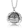 Layered photo display in expanding locket