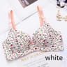 Women Flower Print Seamless Bra Sexy Lingerie Floral Push Up Bras OnePiece Underwear 4