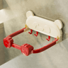 Foldable Suction Cup Bathroom Rack With Hooks  Wall Shelf 9
