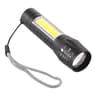Rechargeable Waterproof LED Flashlight With Zoomable Beam And COB Work Light 7