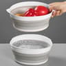 Double Layer Foldable Drain Washing Basket Set Collapsible Colander  Vegetable Washing Basket 5
