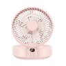 Wall Mounted Fan With Night Light Rechargeable Swivel Head Cooling Fan 7